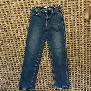 Dark Blue Straight Leg Women's Jeans